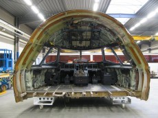 Cockpit being stripped
