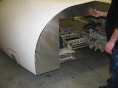 Cockpit with shortened nose and new front plate